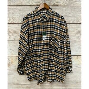 Key Apparel Flannel Shirt Mens Large (49" Chest X 33" Long) Check Button Up New
